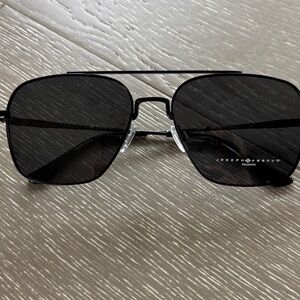 Joseph Abboud Black Frame Sunglasses with Dark Gray Lenses with case